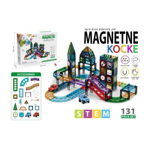  Magnetne Kocke Magnetni konstruktor Magic box 131 deo Magnetne kocke ( SW12767 ) Slike