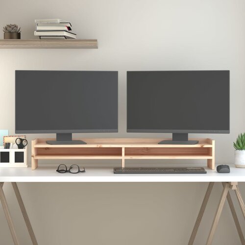vidaXL Stalak za monitor 100 x 24 x 16 cm od masivne borovine Cijene