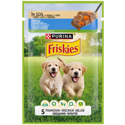 Friskies Purina Vlažna hrana za pse sa ukusom piletine Junior, 85g Slike