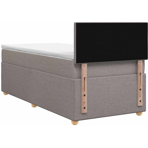  Boxspring krevet s madracem Sivosmeđa 90 x 200 cm Tkanina Smeđesiva 90 x 200 x 100.5 cm Slike