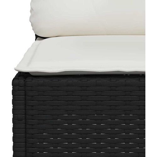  9-dijelni set vrtnih sofa s jastucima crni od poliratana Crna 63.5 x 63.5 x 62 cm Slike