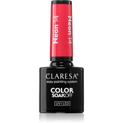 Claresa SoakOff UV/LED Color Neon gel lak za nohte odtenek NEON 14 5 g