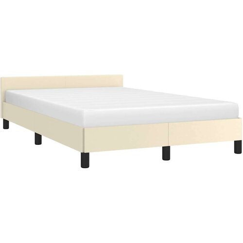  posteljni okvir brez vzmetnice krem 120x190 cm umetno usnje, (21792926) Slike