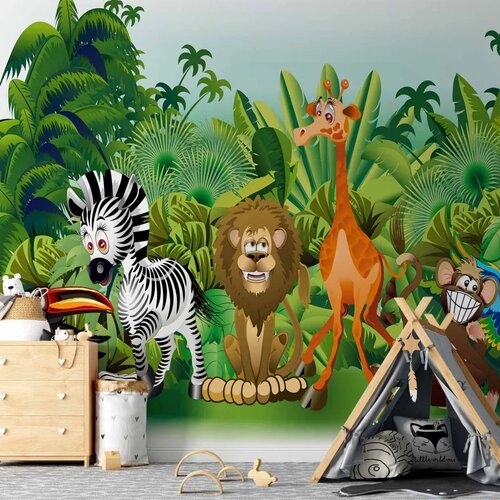  Foto tapeta - Jungle Animals 400x280 Vodootporna Cene