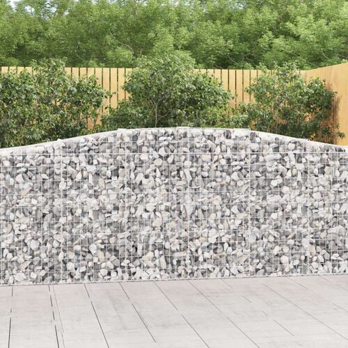 Gabionska ko&amp;scaron;ara s lukom 400x50x100/120 cm pocinčano željezo Slike