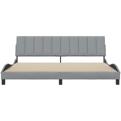  Okvir za krevet bez madraca Hanko svjetlosivi 200 x 200 cm od tkanine Slike