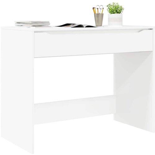  Stol Visoki Sjaj Bijeli 100 x 50 x 78 cm Konstrukcijsko drvo Slike