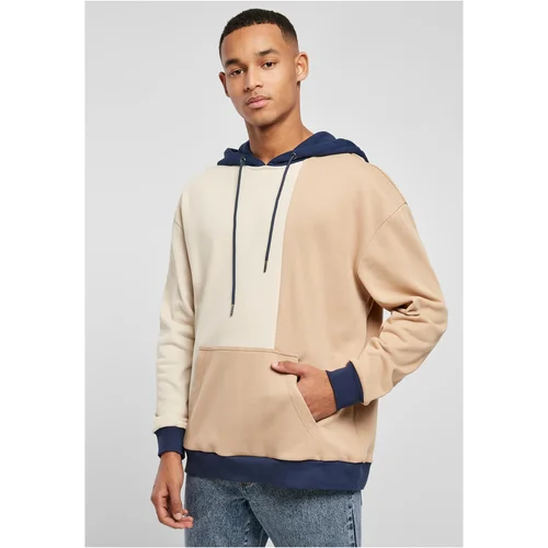 Urban Classics Oversized Color Block Hoody softgrass/unionbeige