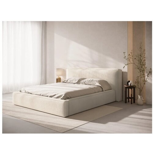 Micadoni Krem tapecirani bračni krevet s prostorom za odlaganje s podnicom 140x200 cm Simon Olivia &amp;ndash; Slike