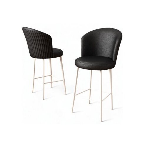 Hanah home set 2 barske stolice uras black white Slike