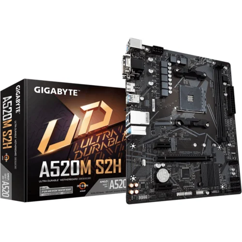 Gigabyte A520M S2H 1.2;AM4; 2xDDR4; M.2, 4xSATA;VGA, DVI, HDMI; 6xUSB; mATX;