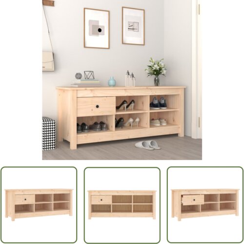 The Living Store Omarica za čevlje 110x38x45,5 cm trdna borovina - Omarica Za Čevlje, (21744473) Cene
