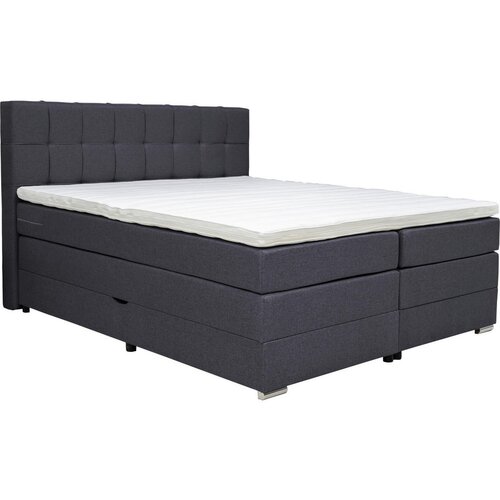 CARRYHOME POSTELJA BOXSPRING 180 cm x 200 cm , tekstil črna Cene