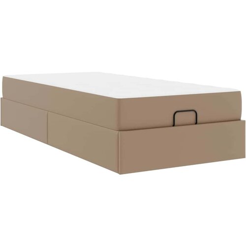 vidaXL Posteljni okvir z vzmetnico Kapučino 80 x 200 cm Umetna koža, (5000084684) Cene