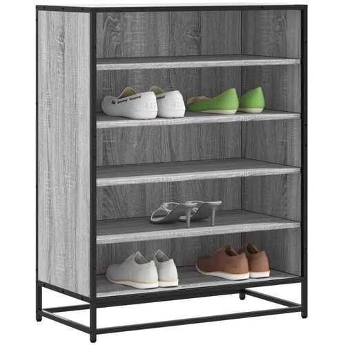 VidaXL Omarica za čevlje siva sonoma 75x38x97,5 cm inž. les in kovina Slike