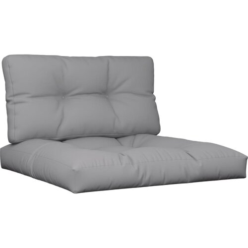 Jastuci za palete 2 kom sivi od tkanine Siva 50 x 50 x 12 cm Slike