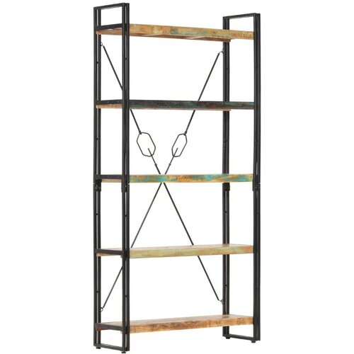 Police Knjižna omara 5-nadstropna 90x30x180cm trden predelan les Slike
