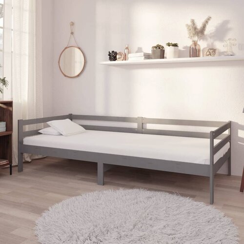 Dnevni ležaj od masivne borovine sivi 90 x 200 cm Cijene