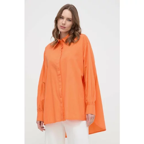 Silvian_Heach Bombažna srajca ženska, oranžna barva