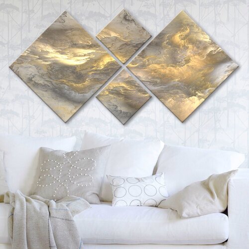 Wallity slika 4MDF209500189, 60x115 cm, 4 dijela Cene