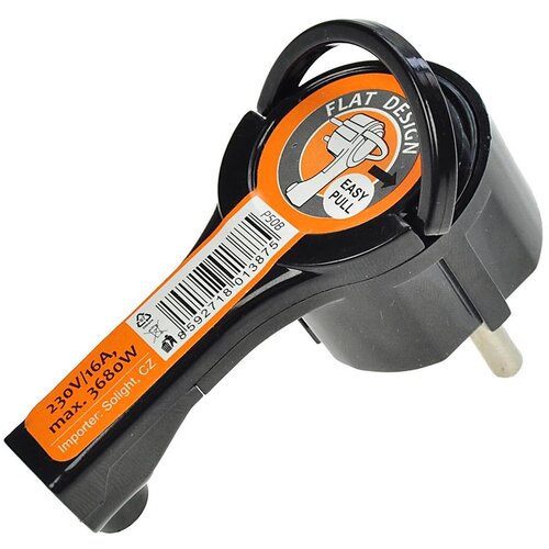 solight P50B - kosi utikač 230V/16A crne boje Cene