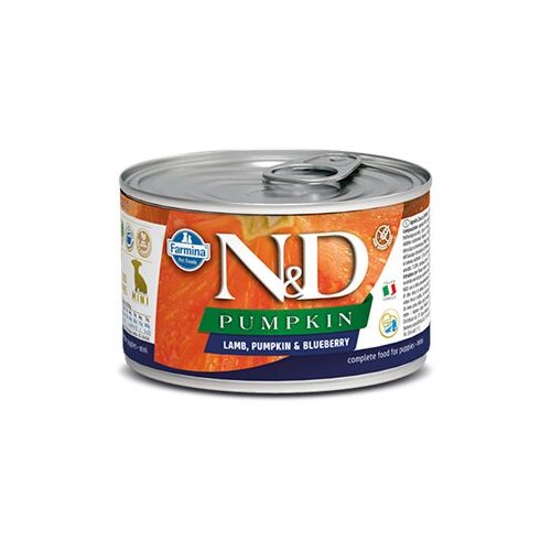 Nuevo Pumpkin Dog Puppy Mini jagnje in borovnica 140 g konzerva Cene