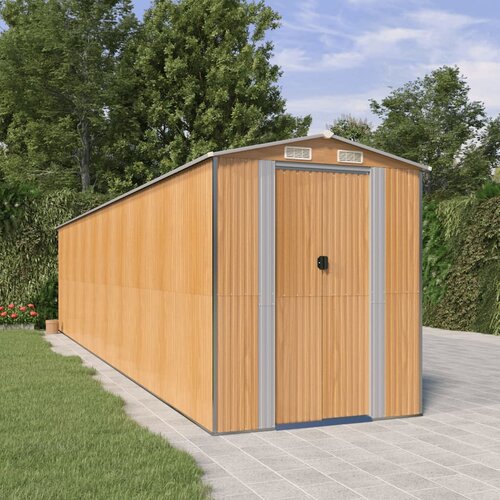 VidaXL Vrtna lopa svetlo rjava 192x855x223 cm pocinkano jeklo Slike