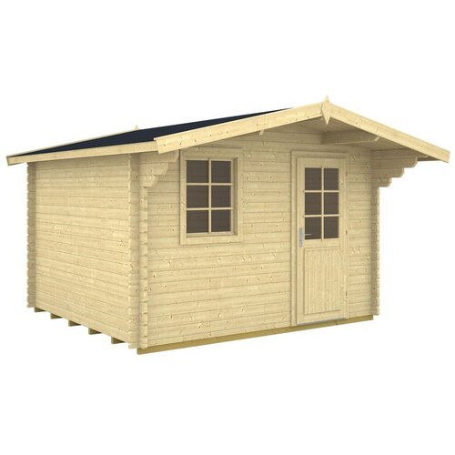 Male kuće Drvena vrtna kuća LUGO 350 &amp;times; 320 cm sa &amp;scaron;indrom Slike