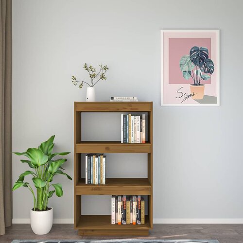  za knjige / pregrada boja meda 60x35x103 cm borovina Slike