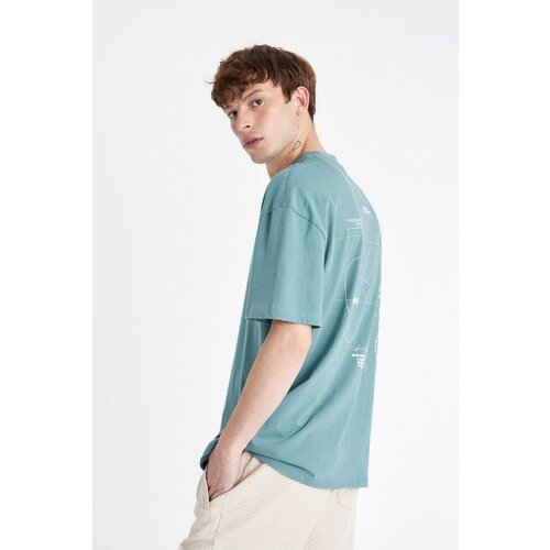 Defacto Comfort Fit Crew Neck Back Printed Short Sleeve T-Shirt Slike