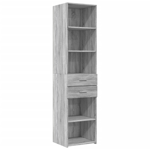 Maison Chic Visoka omara - Komoda - Predalnik siva sonoma 45x42,5x185 cm inženirski les, (21722602) Slike