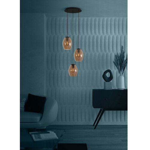 Eglo 390161 - visilica na sajli estanys 3xE27/40W/230V braon Slike
