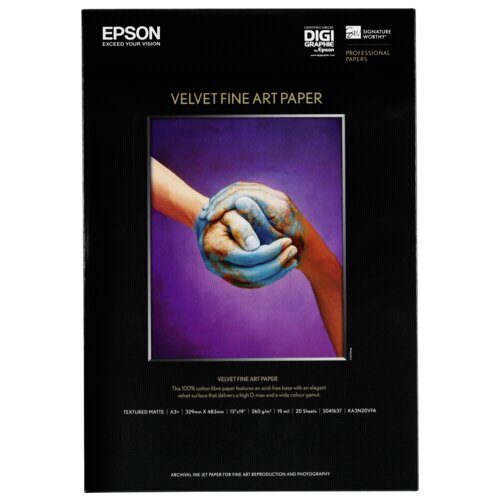Epson Velvet Fine Art Paper A 3+ 20 Sheet, 260 g S 041637 Slike
