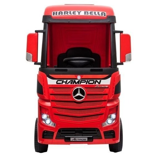 Lean Toys Otro&amp;scaron;ki tovornjak Mercedes Actros 4x4 2x12V Rdeča Slike