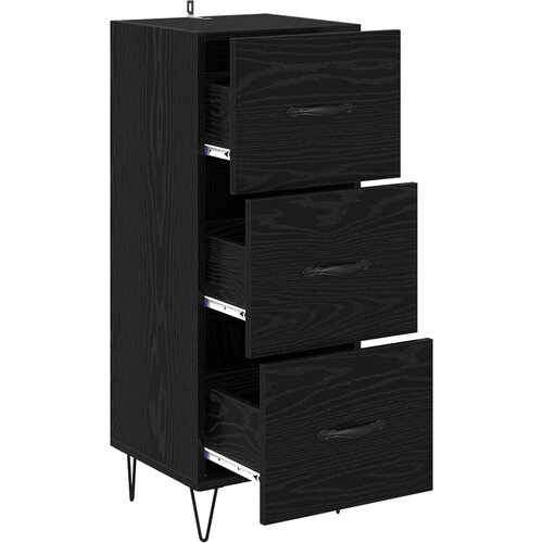  Kreveta Crni hrast 34 x 34.5 x 90 cm Konstruirano drvo Slike