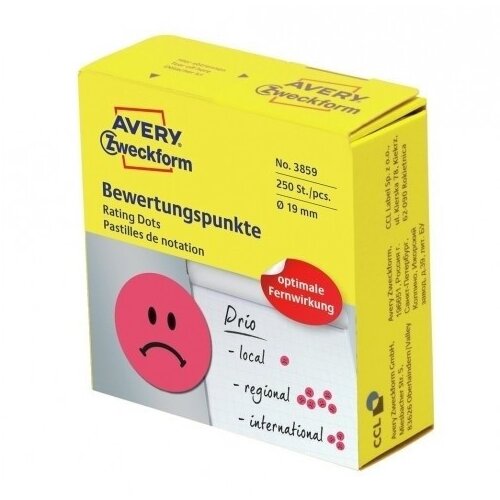 Avery Zweckform Etikete zweckform 3859 okrogle sme&scaron;ki rdeči 19mm, (21290100) Cene