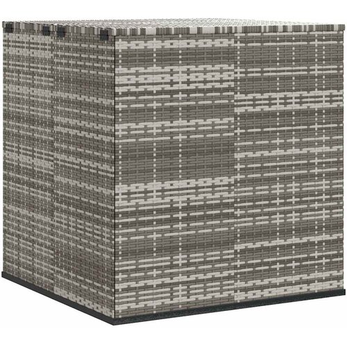  Kutija za vrtne jastuke od PE ratana 100 x 97,5 x 104 cm siva Slike