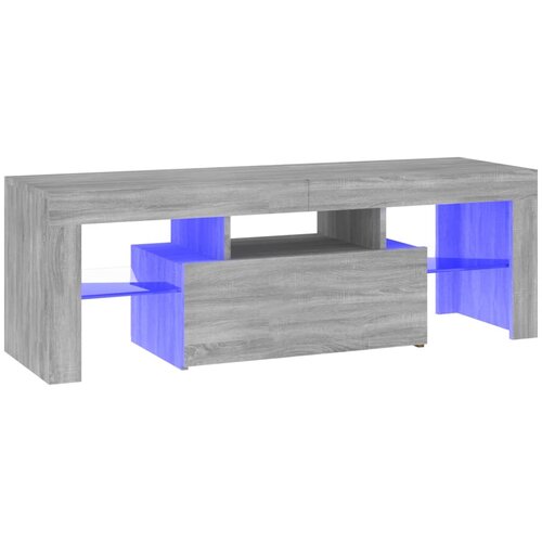Maison Chic TV omarica - TV stojalo - Televizijska omarica z LED lučkami siva sonoma 120x35x40 cm, (21701345) Cene