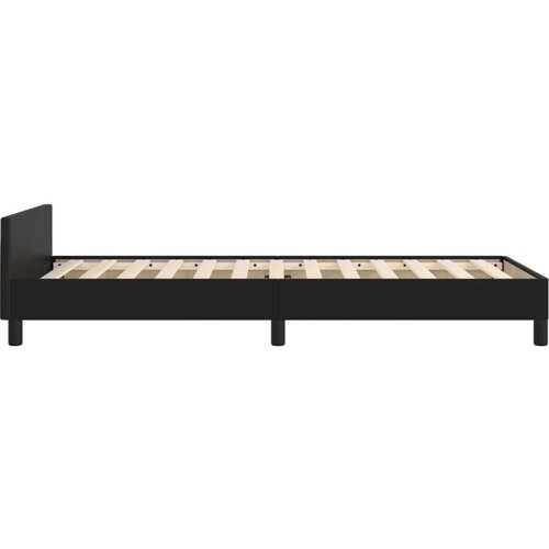 vidaXL Posteljni okvir z vzglavjem črn 80x200 cm umetno usnje Cene