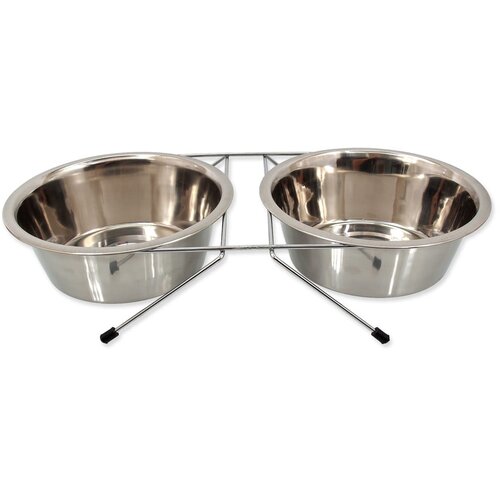 Plaček Pet Products Set posuda s postoljem od nehrđajućeg čelika za pse ø 21 cm Dog Fantasy – Cijene