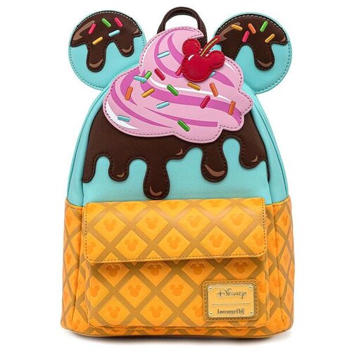 Mickey &amp;amp; Minnie Loungefly Disney Mickey i Minnie Ruksak s Motivom Sladoleda - 25 cm Slike