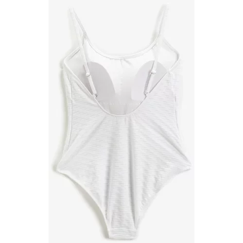 Koton Swimsuit - White - Plain