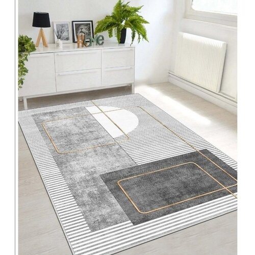  Tepih sa gumenom podlogom 140x220cm - Crno - sivi pravougaonici, TG-3110 Cene