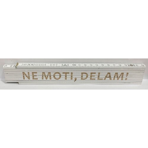 HEKA Zložljiv meter Heka (napis: Ne moti, delam, bele barve, 2 m) Cene