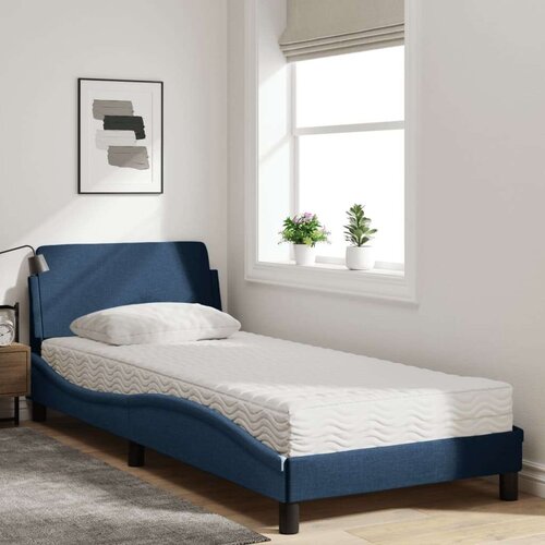  Krevet s madracem plavi 80x200 cm od tkanine Slike