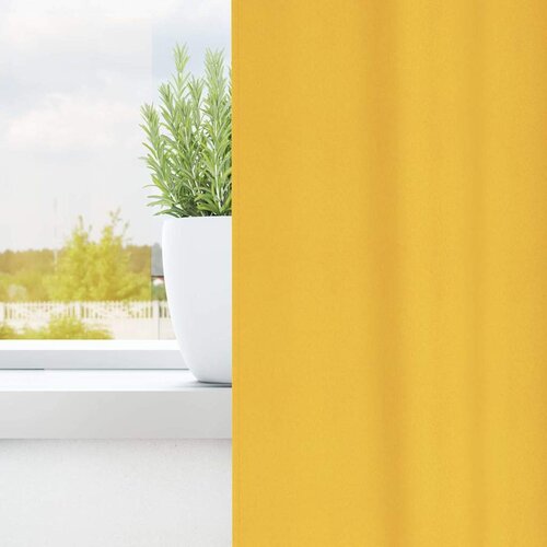  Zavjese za blackout s prstenovima 2 pcs Žuta 245 x 140 cm Slike