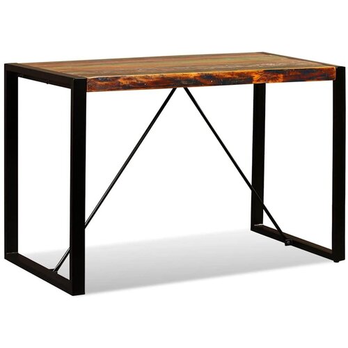  Blagovaonski stol od masivnog obnovljenog drva 120 cm - Crna 120 x 60 x 76 cm 1 masivno obnovljeno drvo Slike