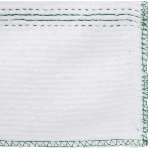 VidaXL Krpe za pod 10 kom bijele sa zelenim prugama 50 x 60 cm Slike
