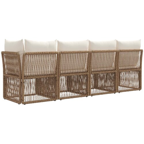 SOFA za 4 osobe s lijevom rukom 4 pcs 4-Broj sjedala Bež Slike