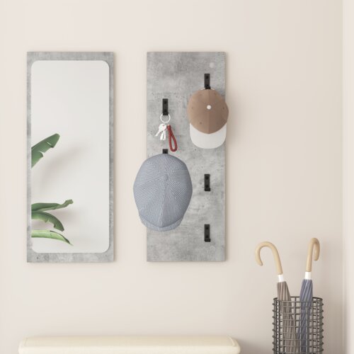 vidaXL Nadwyčajna obešalnik za plašče Betonsko siva 30 x 1.5 x 80 cm Cene
